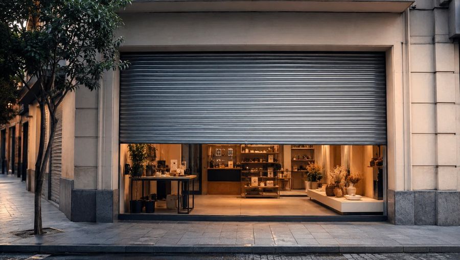 Cierre metálico de un comercio en Reus